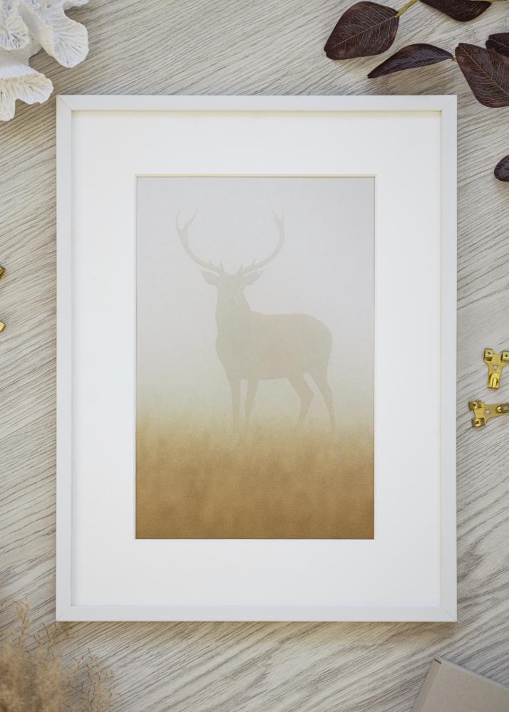 Rama biała Wąska 40 x 50 cm