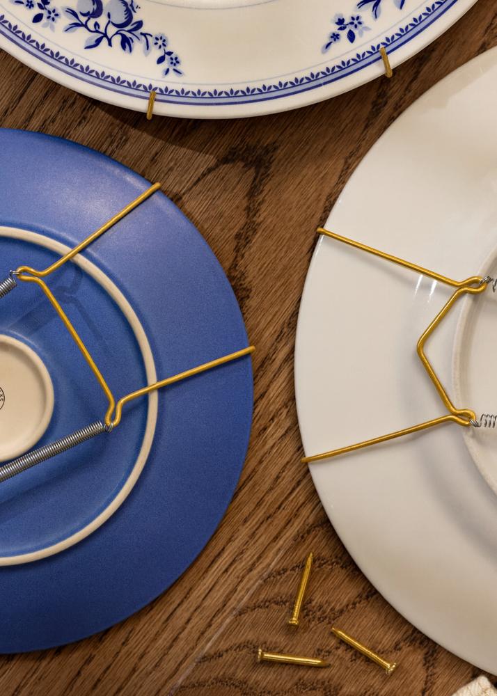 Wieszak na talerze mosiężny 24–36 cm