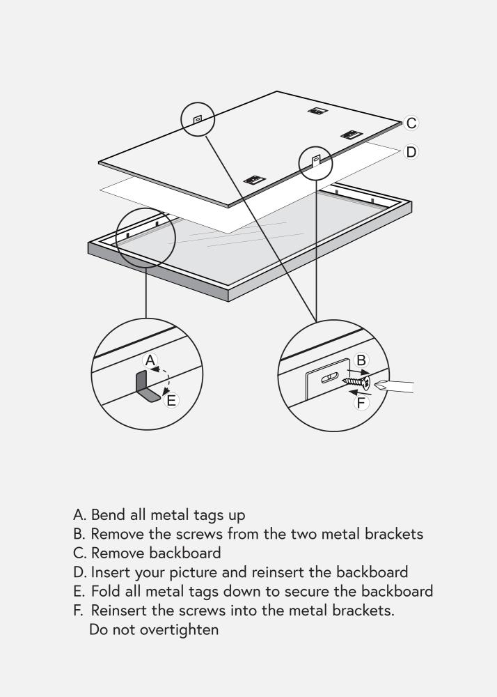 Ramka Massiv Dąb 60x80 cm - Passe-partout Biały 50x70 cm