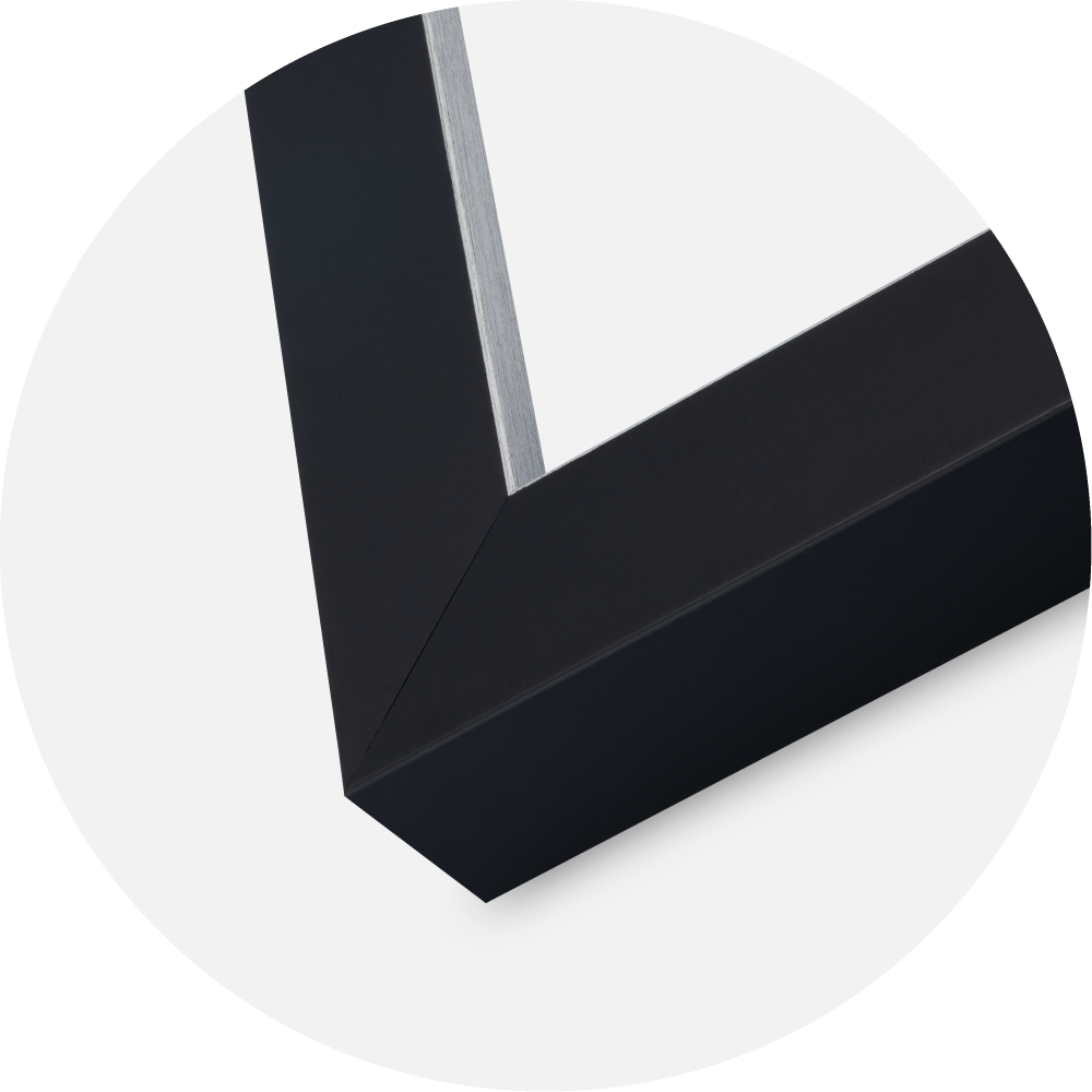 Rama Sussex Szkło akrylowe Czarny/Srebrny 50x50 cm