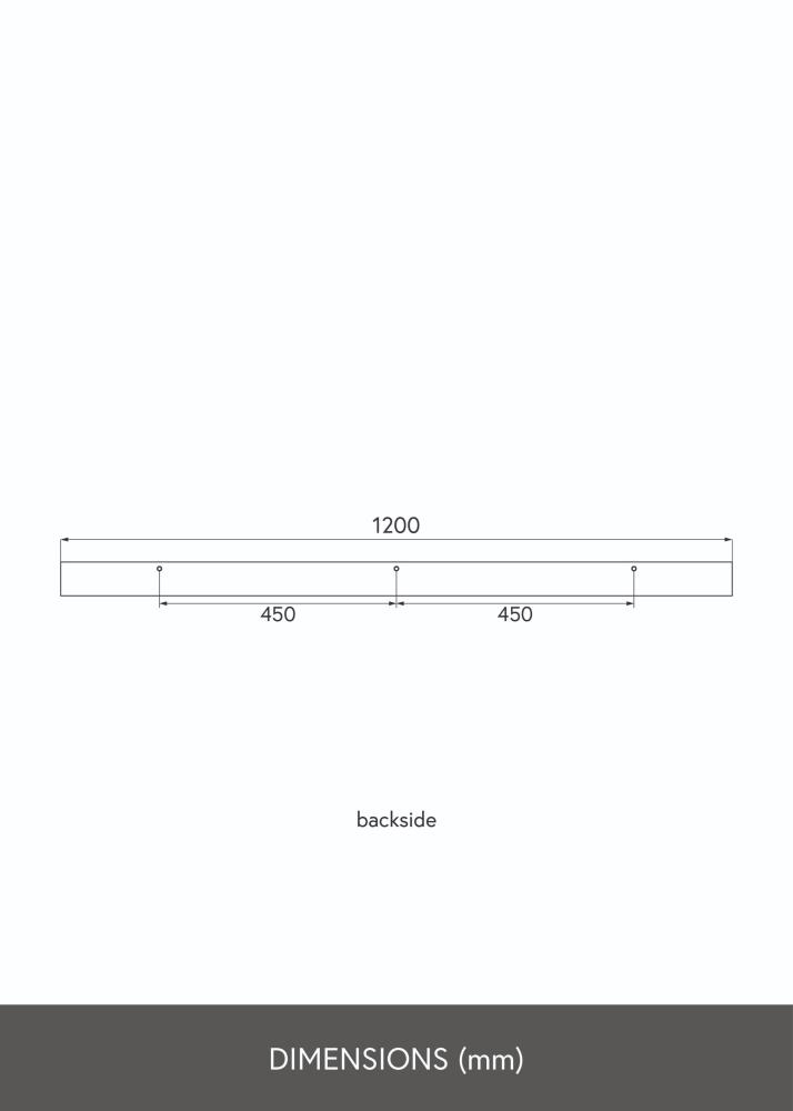 KAILA Półka na obrazy Dąb 120 cm