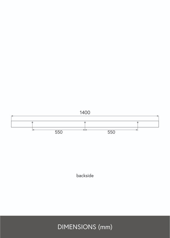 KAILA Półka na obrazy Dąb 140 cm