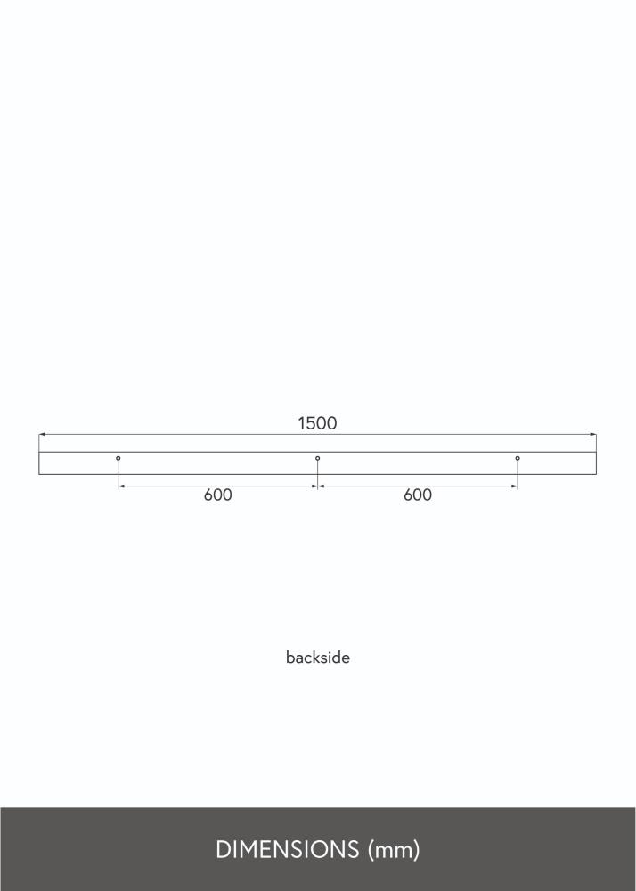 KAILA Półka na obrazy Biały 150 cm