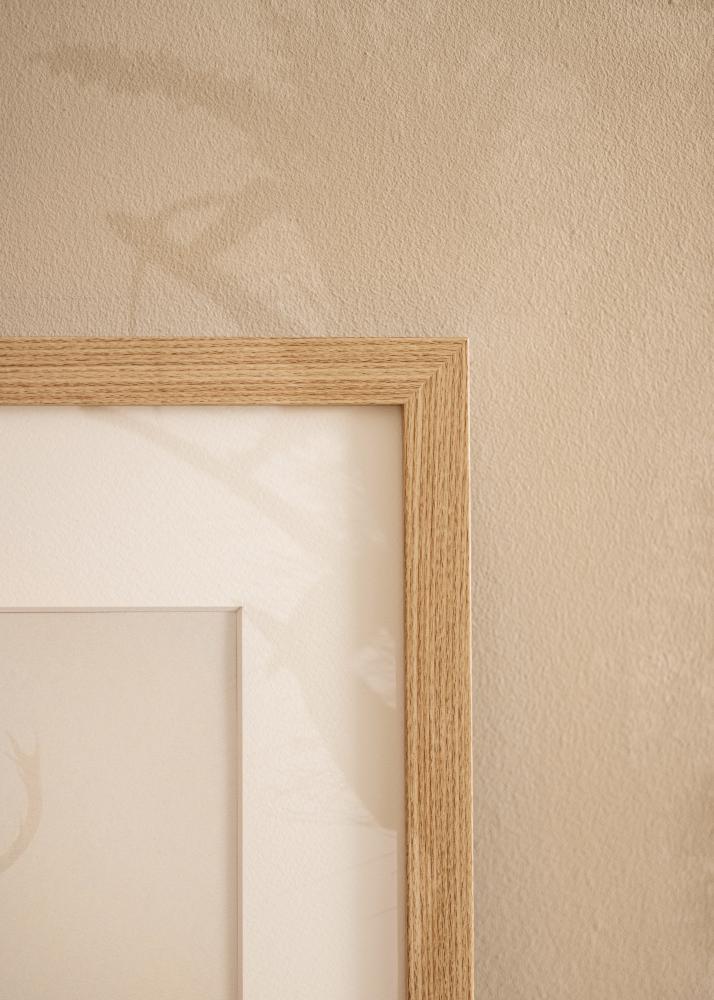 Ramka Deco Dąb 70x70 cm - Passe-partout Biały 24x24 cale