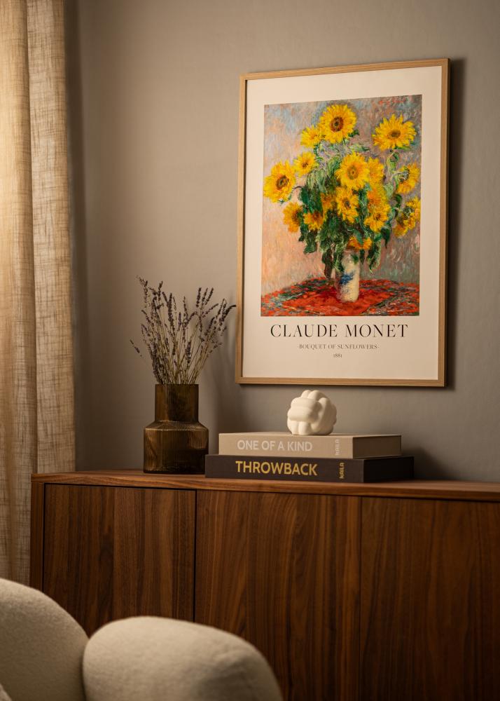 Ramka Deco Dąb 70x70 cm - Passe-partout Biały 24x24 cale