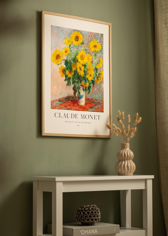 Ramka Deco Dąb 70x70 cm - Passe-partout Biały 24x24 cale