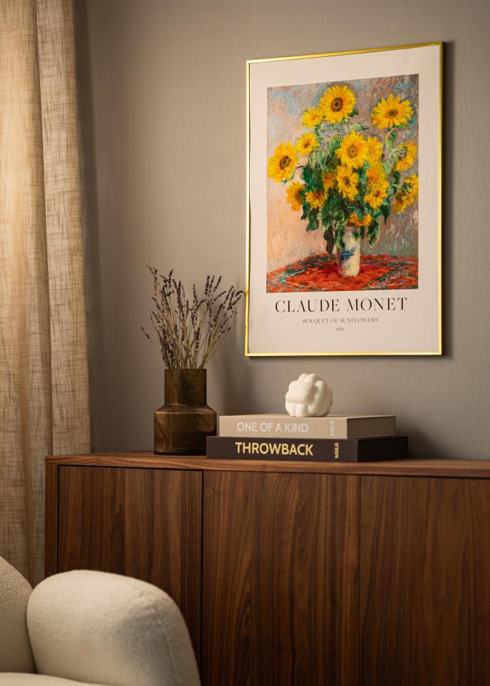 Rama aluminiowa Szkło akrylowe Złoty 61x91,5 cm