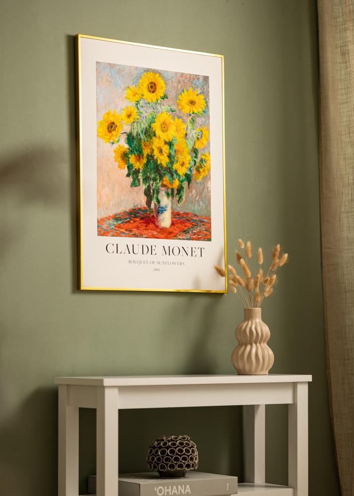 Rama aluminiowa Szkło akrylowe Złoty 61x91,5 cm