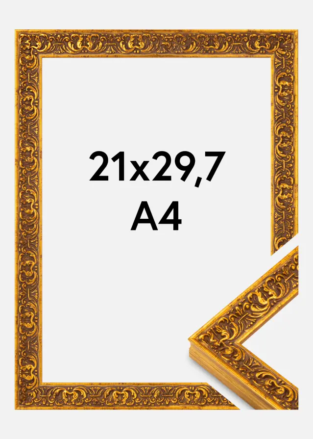 Rama Amber Akrylglas Złoty 21x29,7 cm (A4)