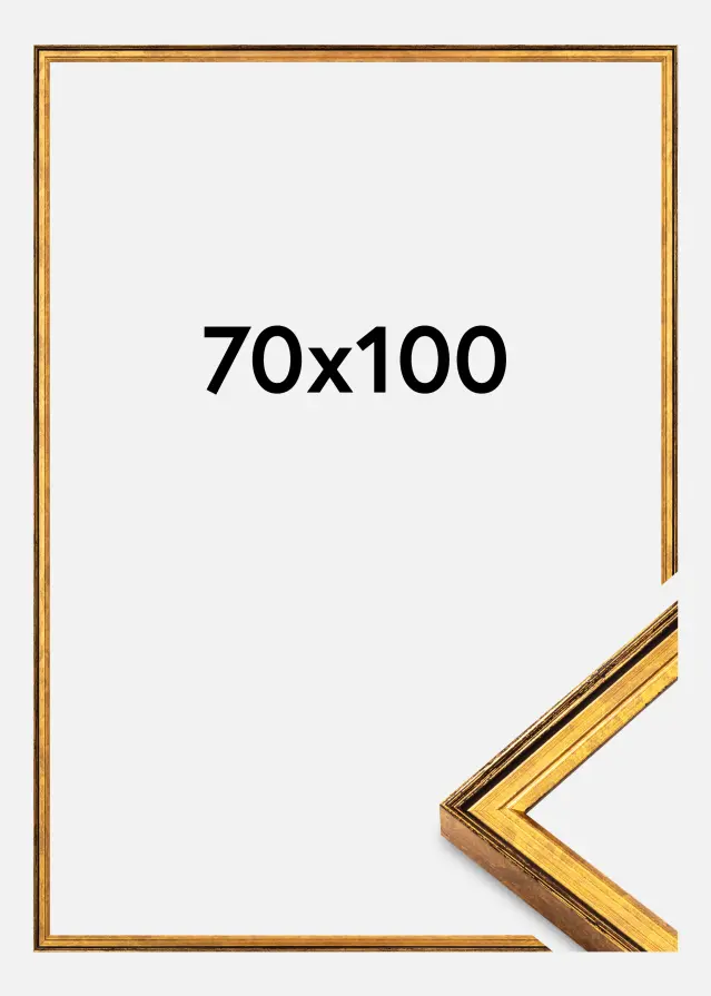 Rama Ringa Akryl Szkło Złoty 70x100 cm