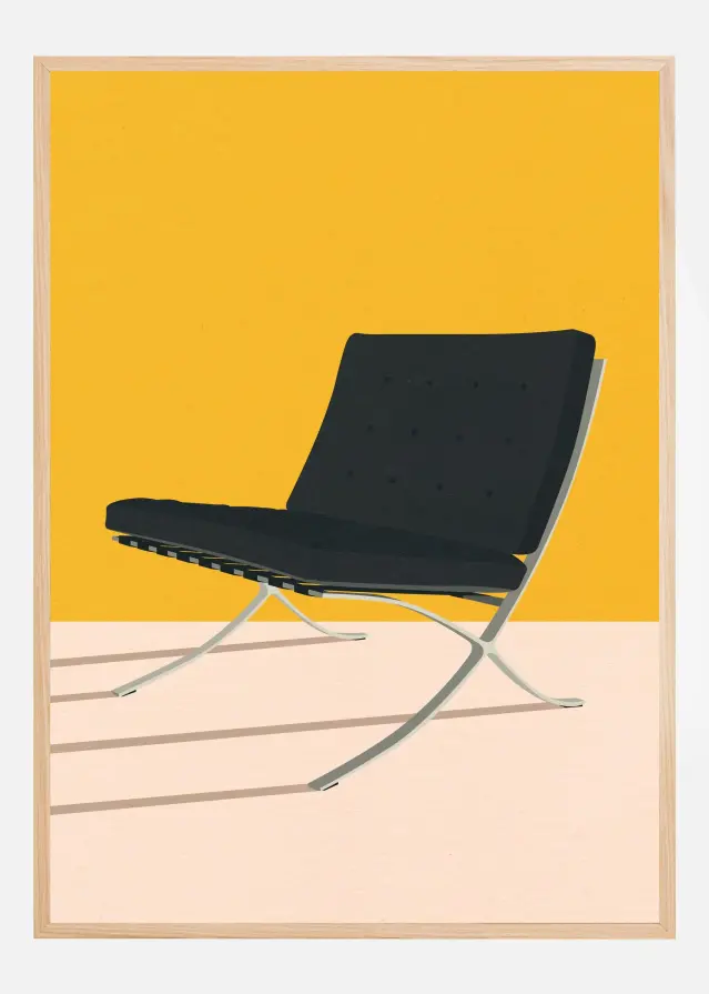 Barcelona Chair By Mies Van Der Rohe Plakat