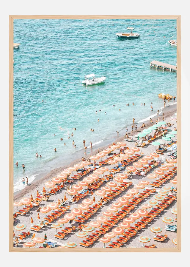 Positano Beach Scene Plakat