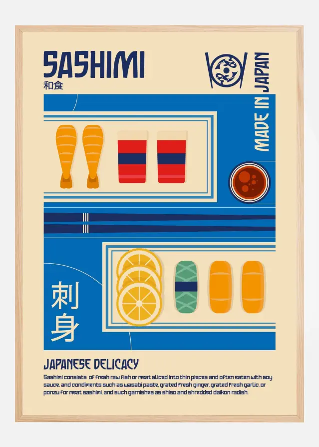 Sashimi Japanese Food Print Plakat