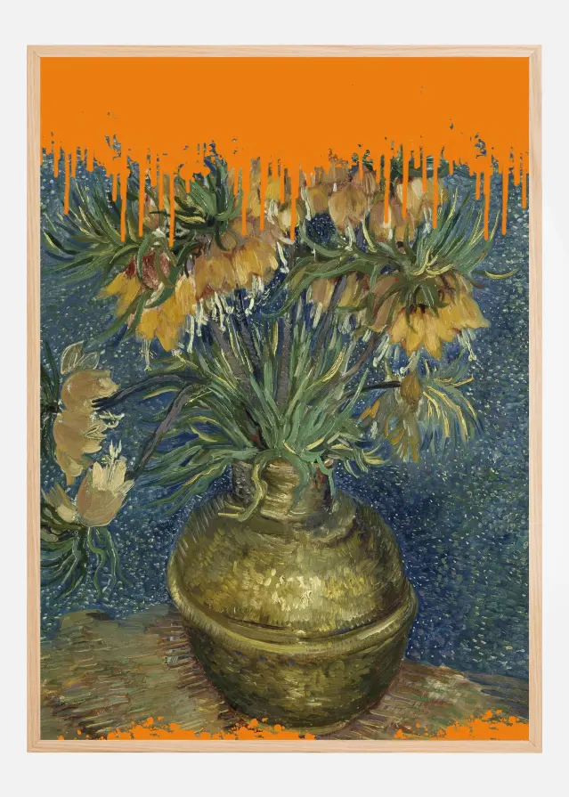 Collage Sunflowers and the splash Van Gogh Plakat