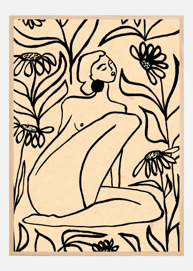 Girl In Sunflower Field Plakat