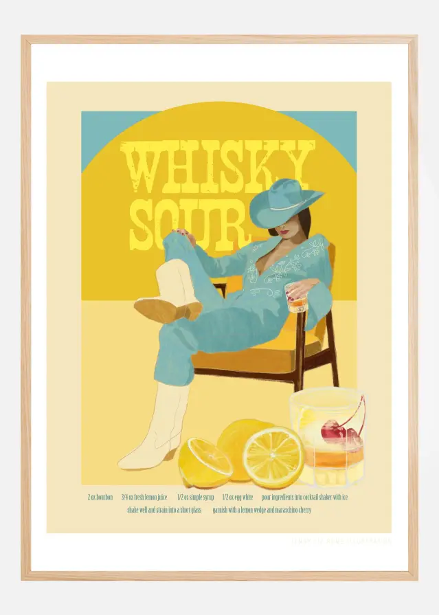 Jlr Cocktails Whiskysour Plakat