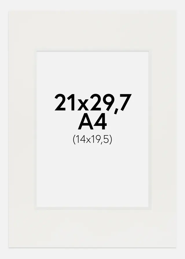 Passe-patrout Biały 3 mm Biały środek A4 21x29,7 cm (14x19,5)