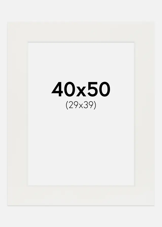 Passe-patrout Biały 3 mm Biały środek 40x50 cm (29x39)