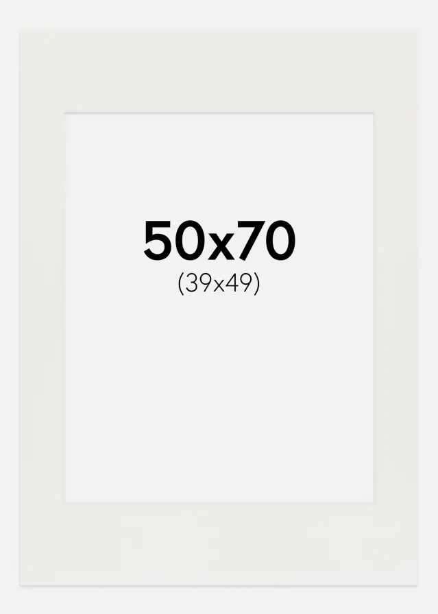 Passe-patrout Biały 3 mm Biały środek 50x70 cm (39x49)