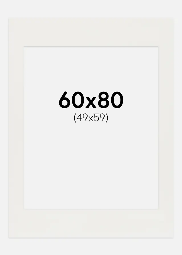 Passe-patrout Biały 3 mm Biały środek 60x80 cm (49x59)