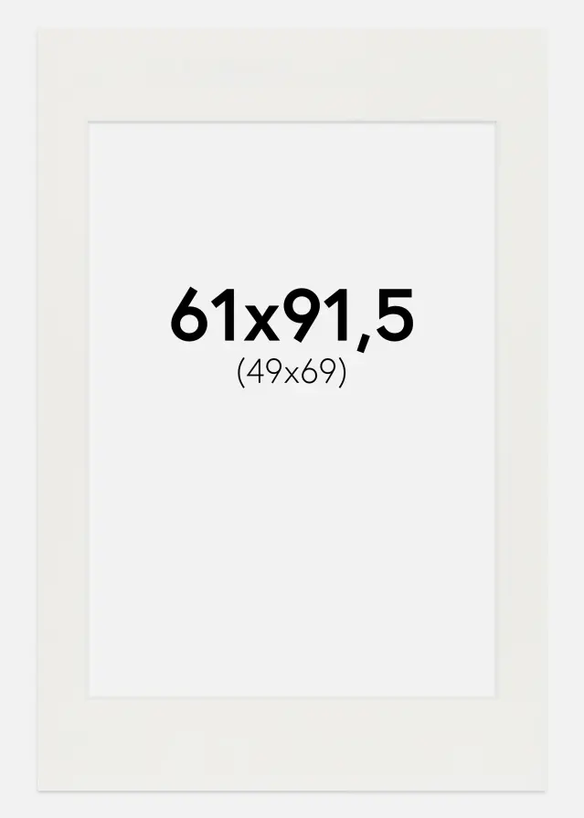 Passe-patrout Biały 3 mm Biały środek 61x91,5 cm (49x69)