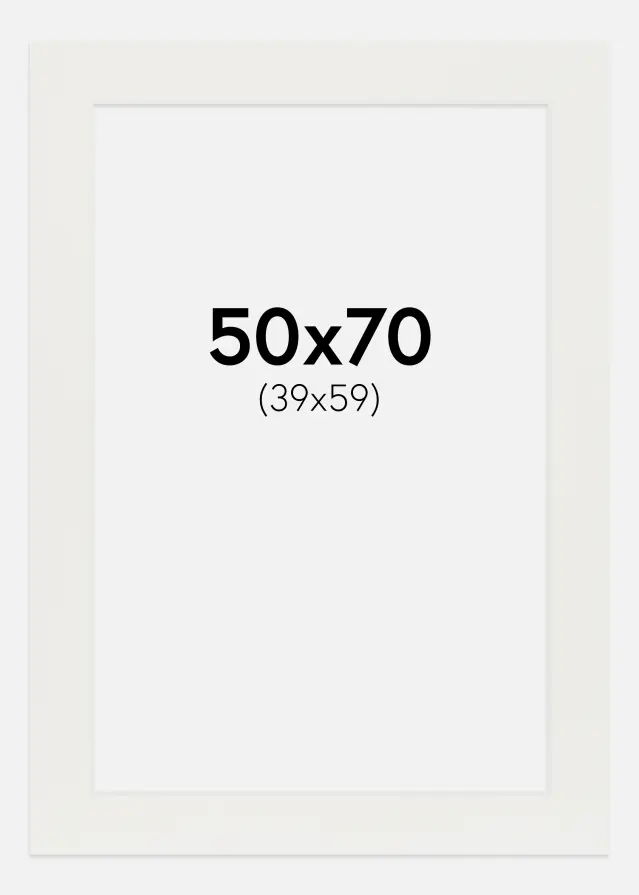 Passe-patrout Biały 3 mm Biały środek 50x70 cm (39x59)