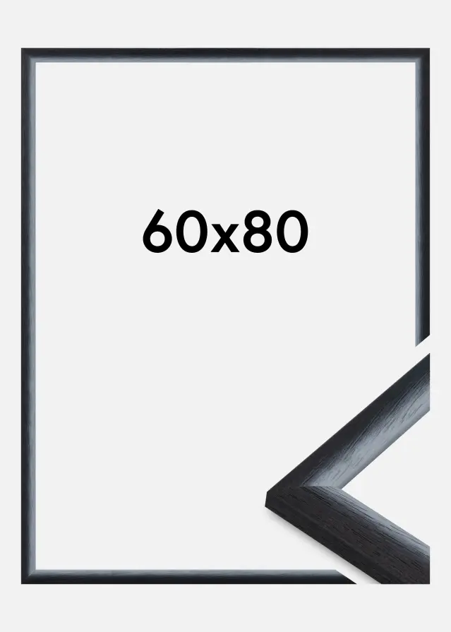 Rama Cornwall Szkło akrylowe Czarny 60x80 cm