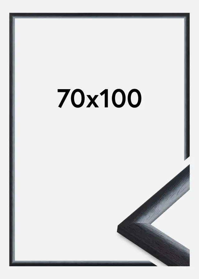 Rama Cornwall Szkło akrylowe Czarny 70x100 cm