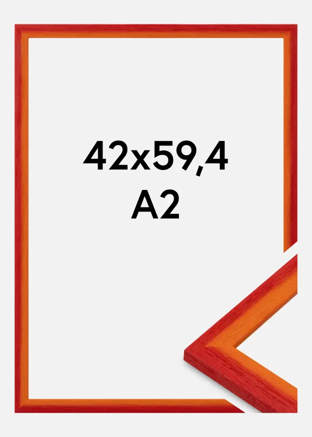 Rama Cornwall Szkło akrylowe Czerwony 42x59,4 cm (A2)