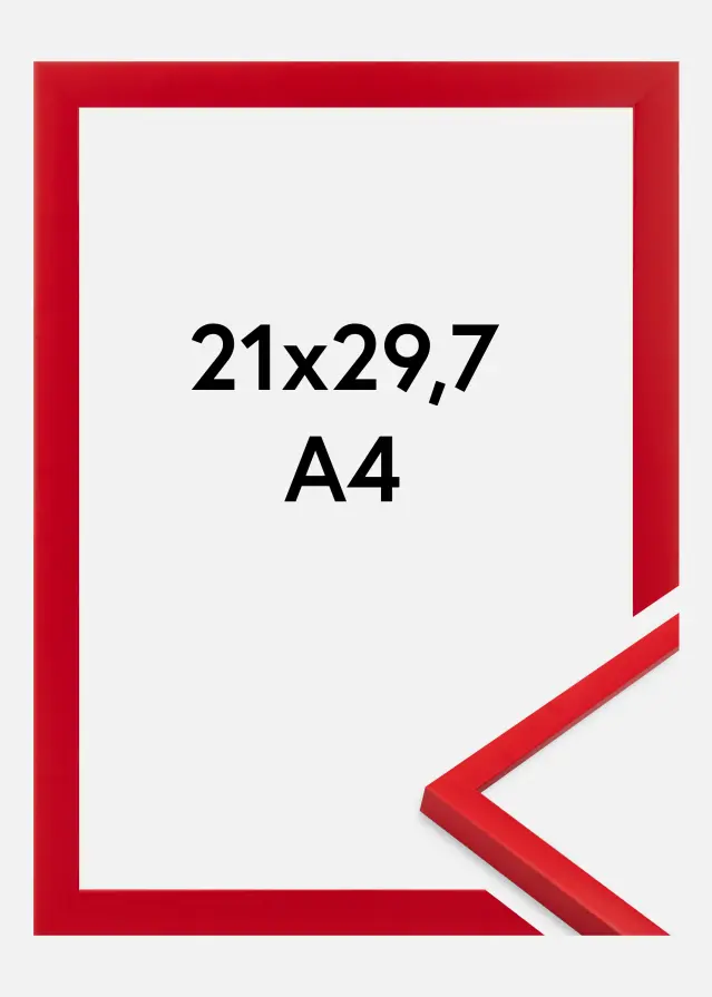 Rama Kent Szkło akrylowe Czerwony 21x29,7 cm (A4)