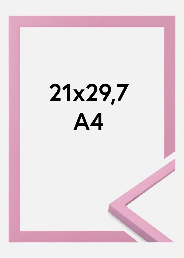 Rama Kent Szkło akrylowe Różowa 21x29,7 cm (A4)