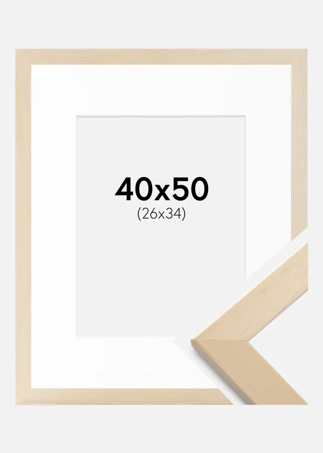 Ramka Trendline Natura 40x50 cm - Passe-partout Biały 27x35 cm