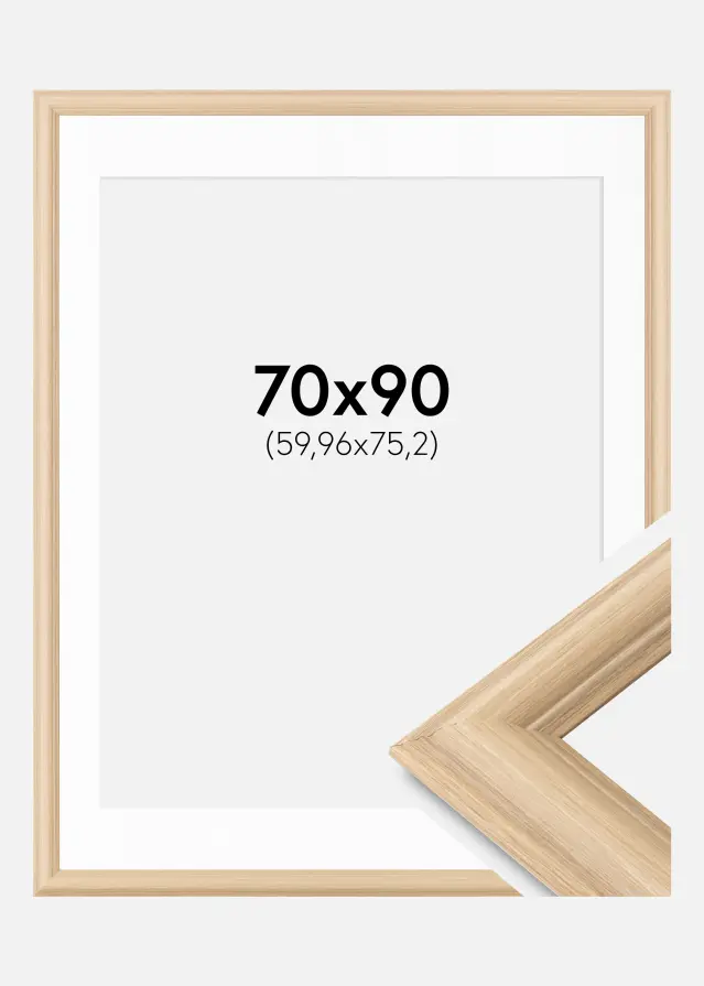 Rama Västkusten Dąb 70x90 cm - Passe-patrout Biały 24x30 inches