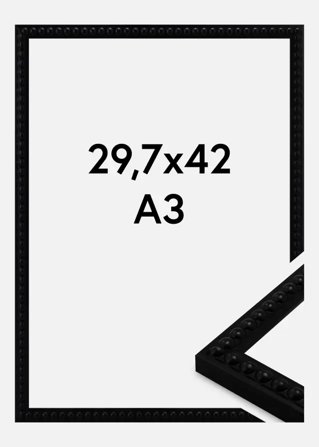 Rama Perla Szkło akrylowe Czarny 29,7x42 cm (A3)