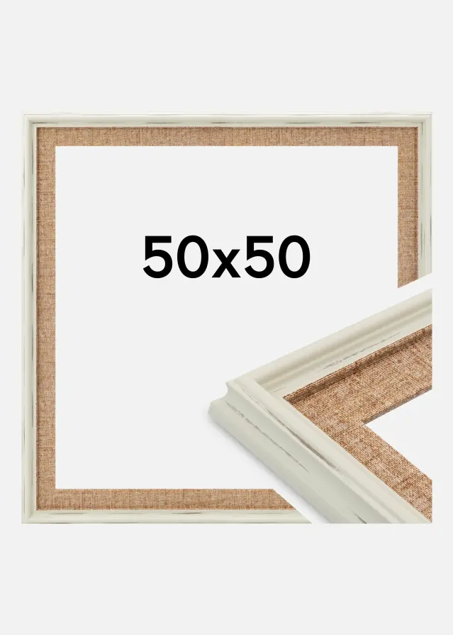 Rama Sandweave Szkło akrylowe Biały 50x50 cm