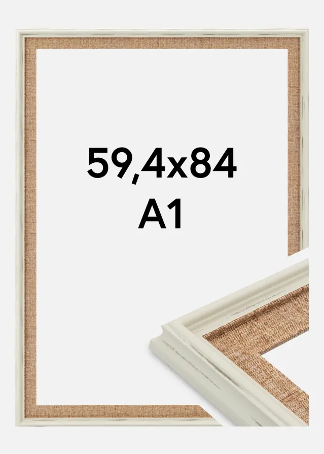 Rama Sandweave Szkło akrylowe Biały 59,4x84 cm (A1)