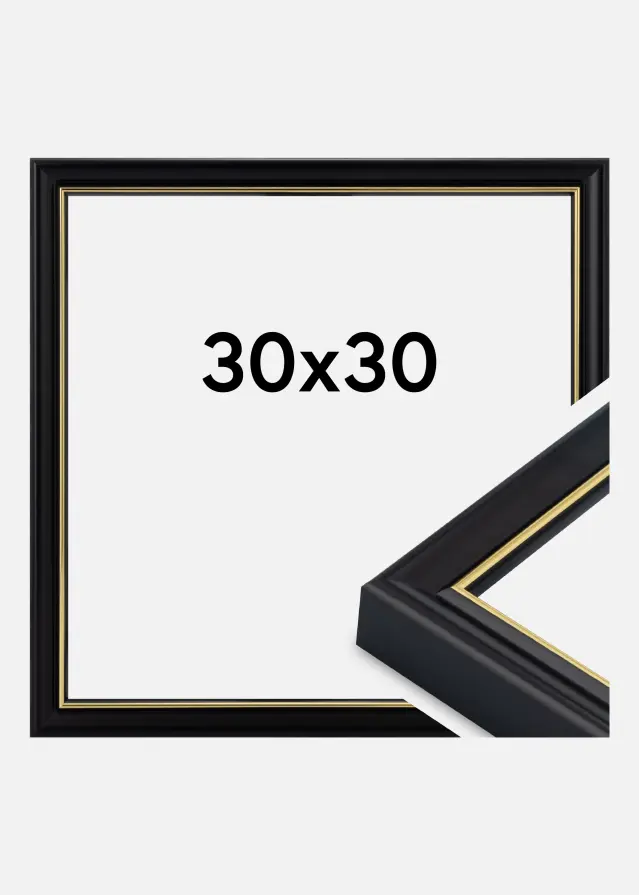 Rama Canterbury Szkło akrylowe Czarny 30x30 cm