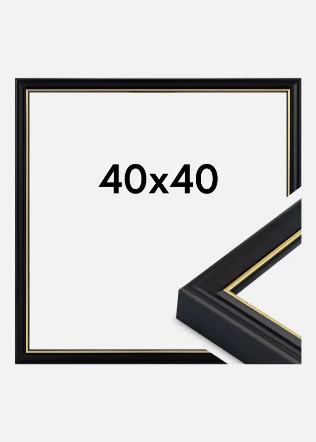 Rama Canterbury Szkło akrylowe Czarny 40x40 cm
