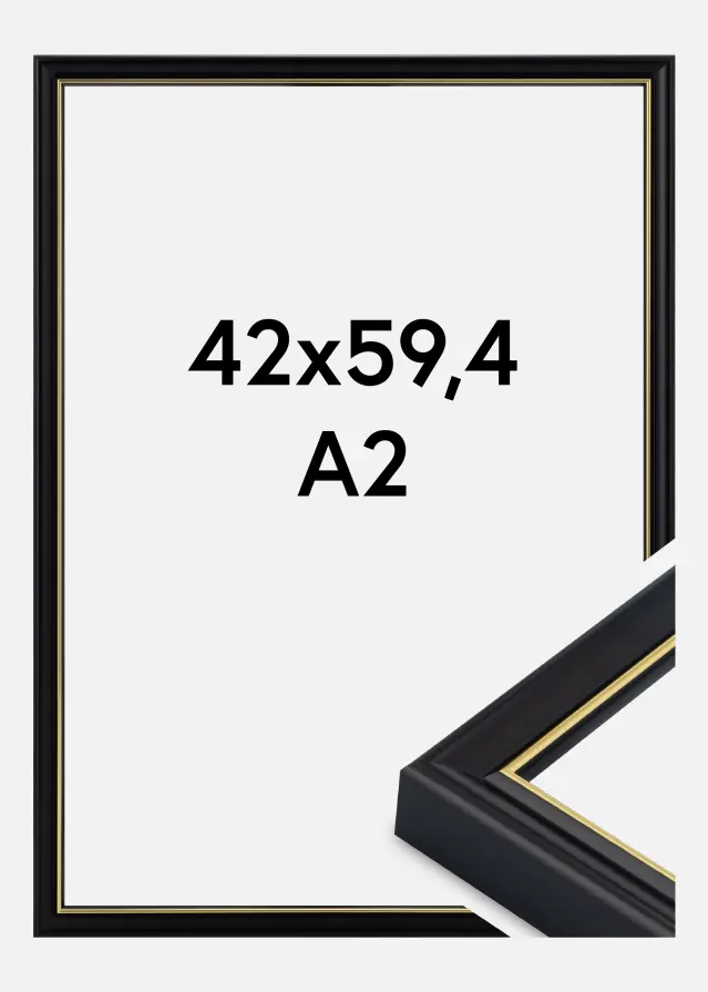 Rama Canterbury Szkło akrylowe Czarny 42x59,4 cm (A2)