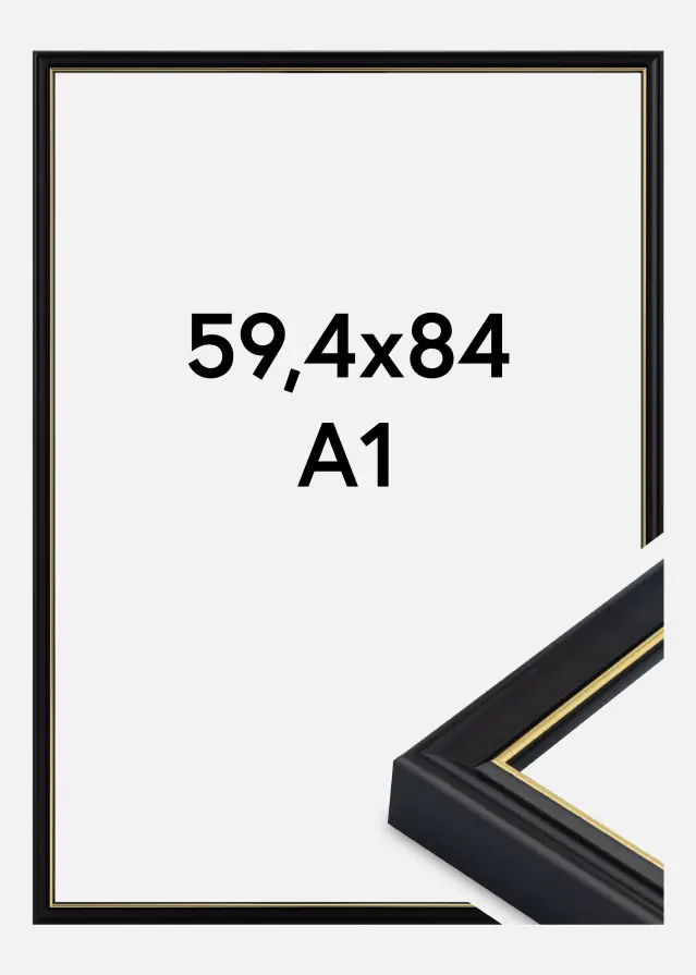 Rama Canterbury Szkło akrylowe Czarny 59,4x84,1 cm (A1)