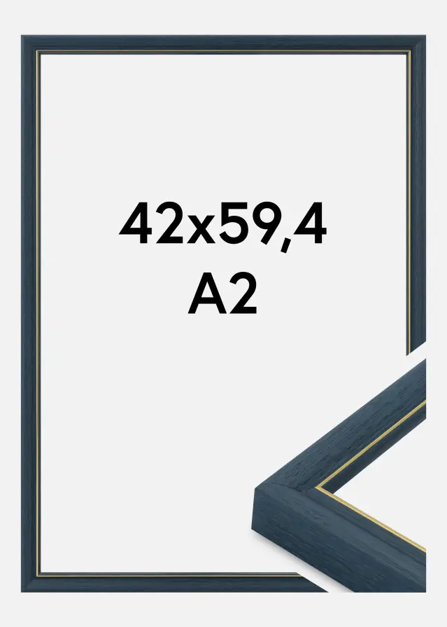 Rama Canterbury Szkło akrylowe Niebieska 42x59,4 cm (A2)