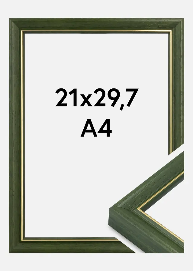 Rama Canterbury Szkło akrylowe Zielona 21x29,7 cm (A4)