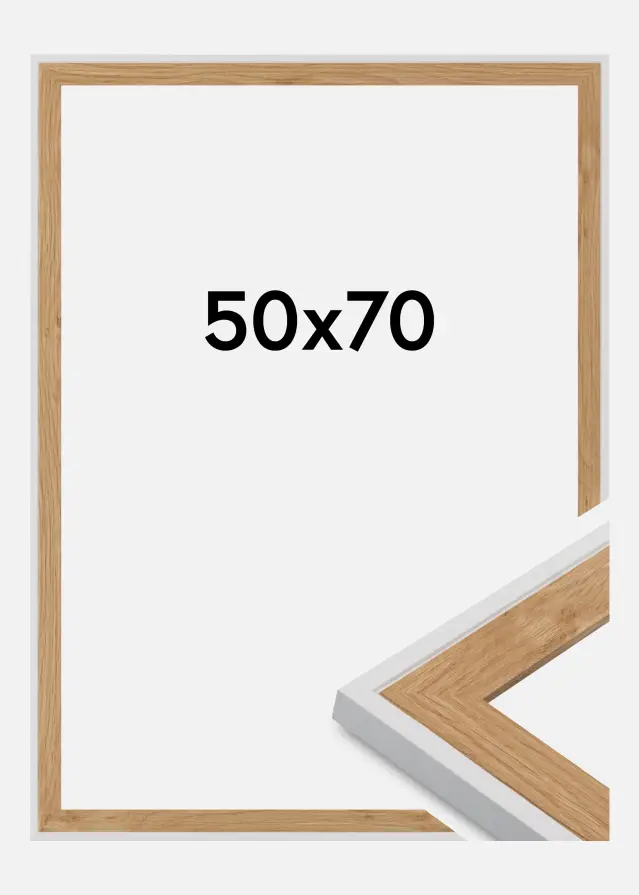 Rama Clearline Szkło akrylowe Biały 50x70 cm