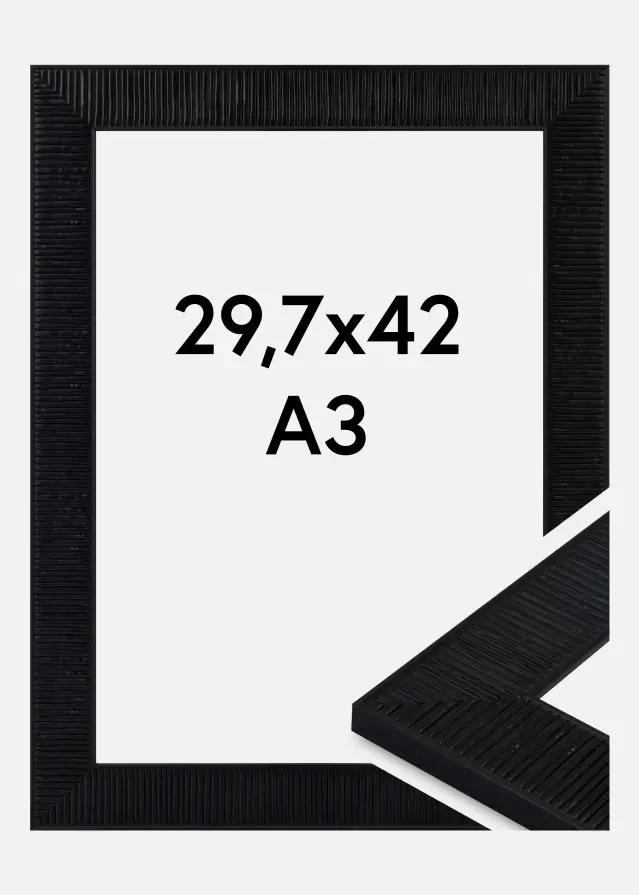 Rama Lund Szkło akrylowe Czarny 29,7x42 cm (A3)