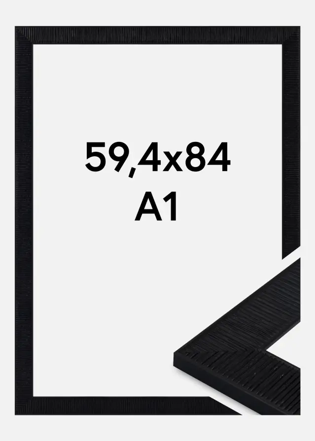 Rama Lund Szkło akrylowe Czarny 59,4x84 cm (A1)