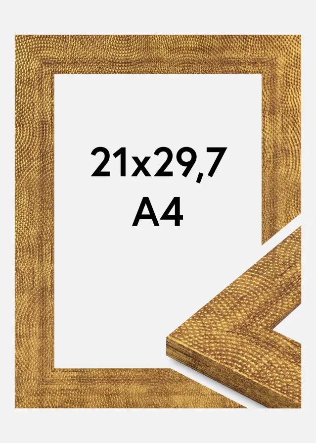 Rama Linea Szkło akrylowe Złoto 21x29,7 cm (A4)