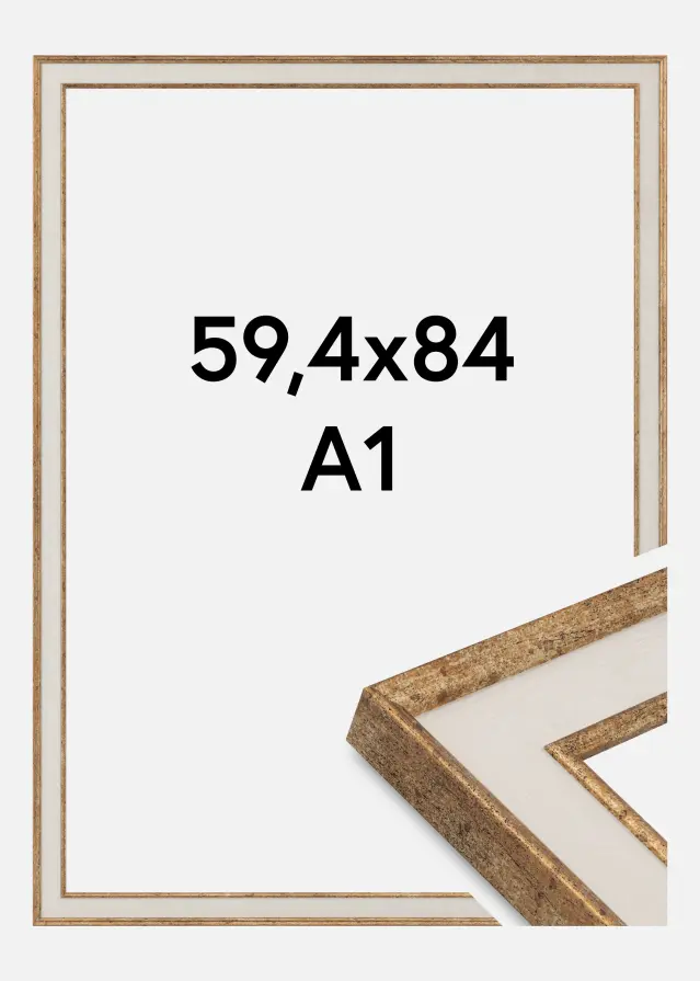 Rama Dolly Szkło akrylowe Złoto 59,4x84 cm (A1)