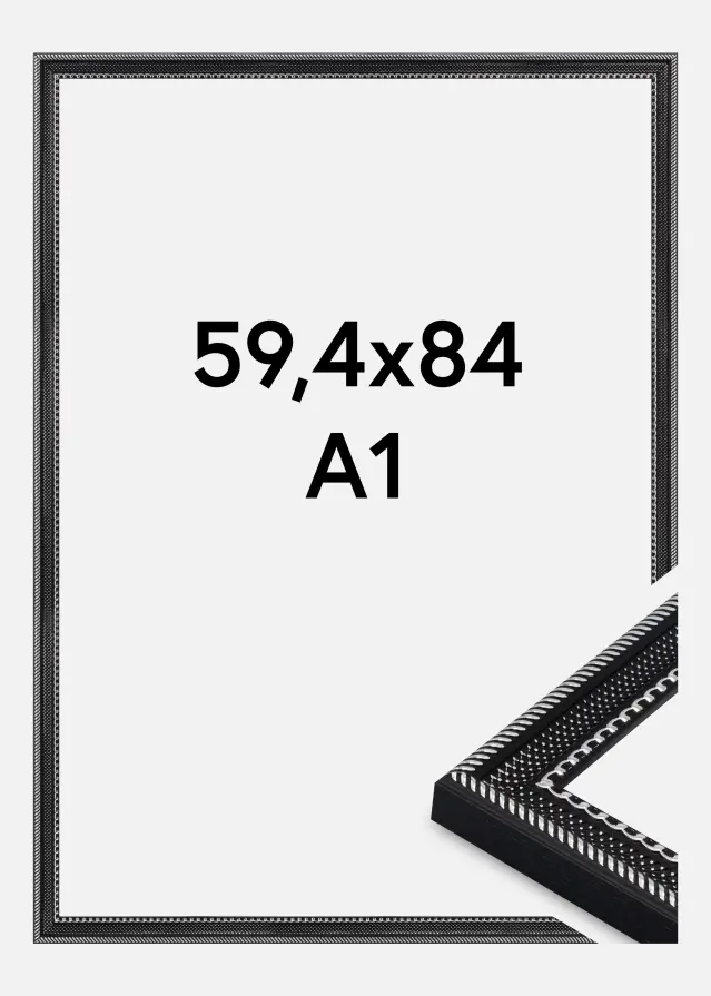 Rama Trellis Szkło akrylowe Czarny 59,4x84 cm (A1)