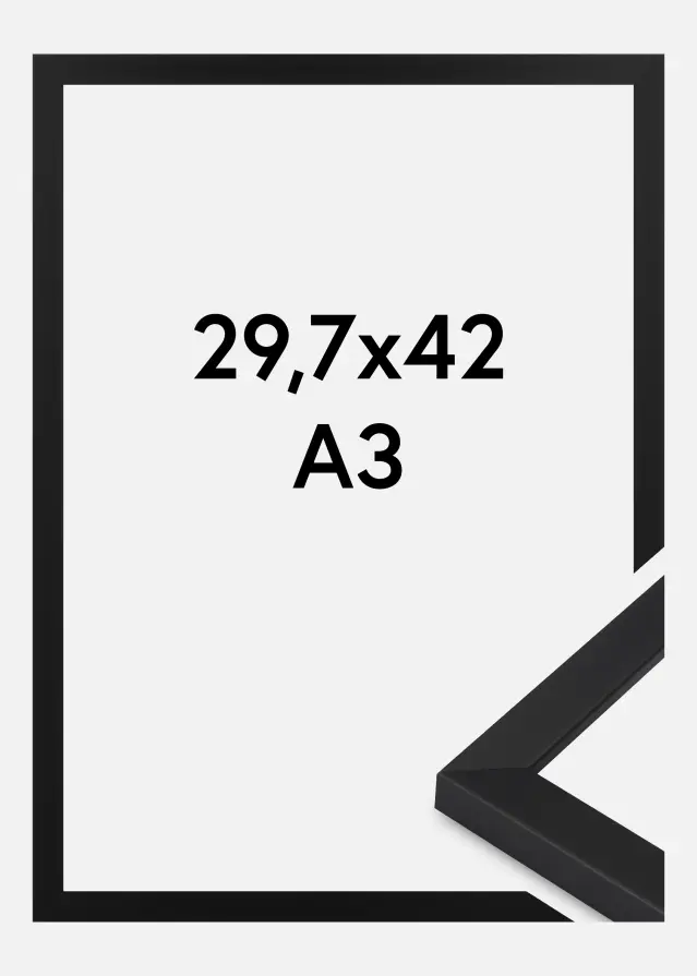 Rama Oban Szkło akrylowe Czarny 29,7x42 cm (A3)