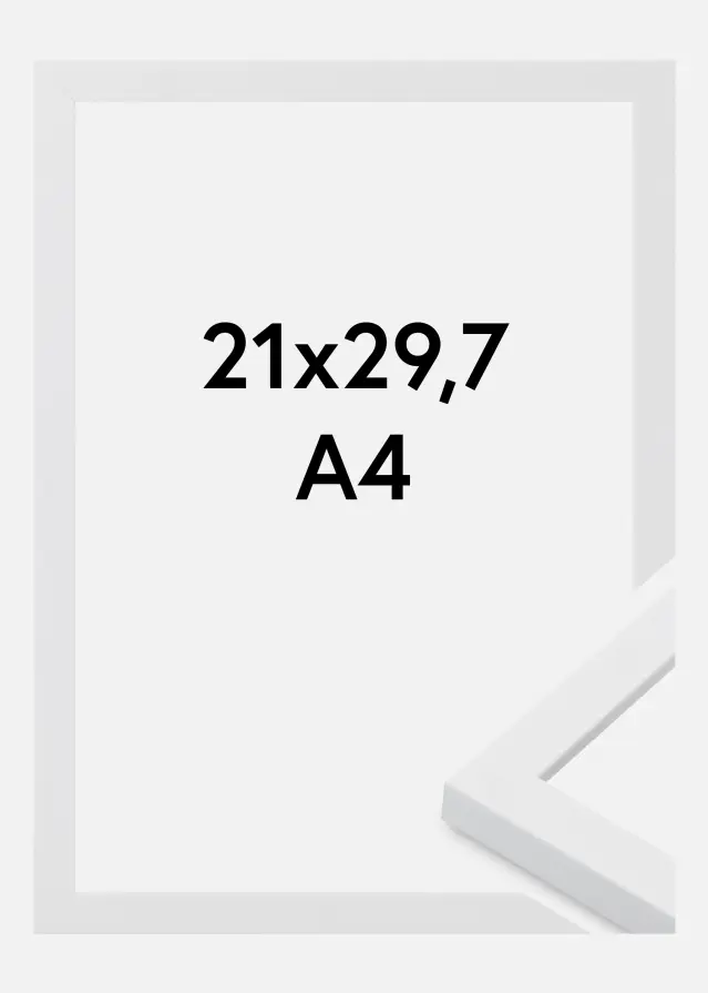 Rama Oban Szkło akrylowe Biały 21x29,7 cm (A4)